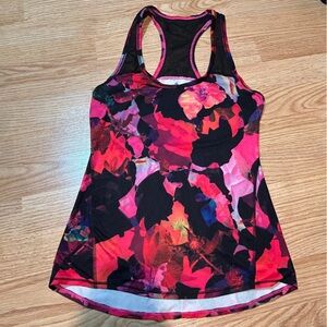 Athleta athletic tank pink black mesh XXS‎